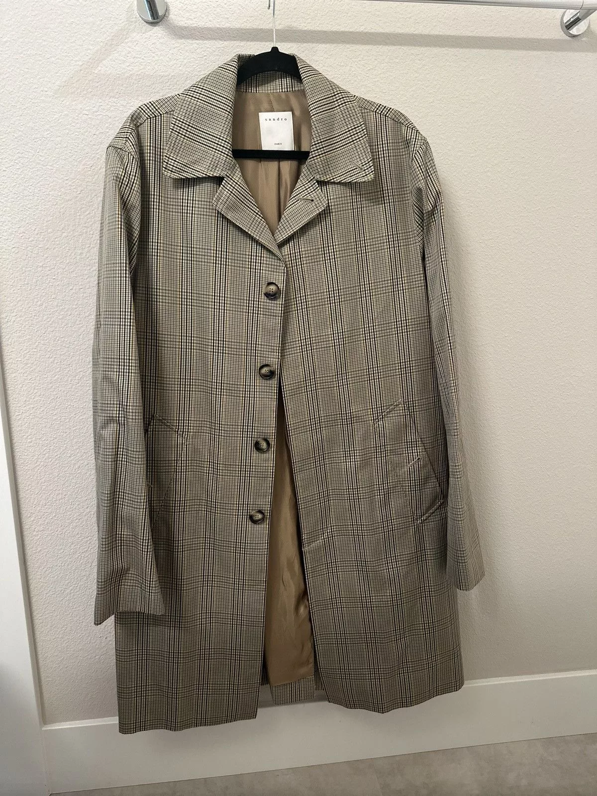 Sandro Light Jackets Sandro Men’s Single-Breasted Concealed Coat Multi