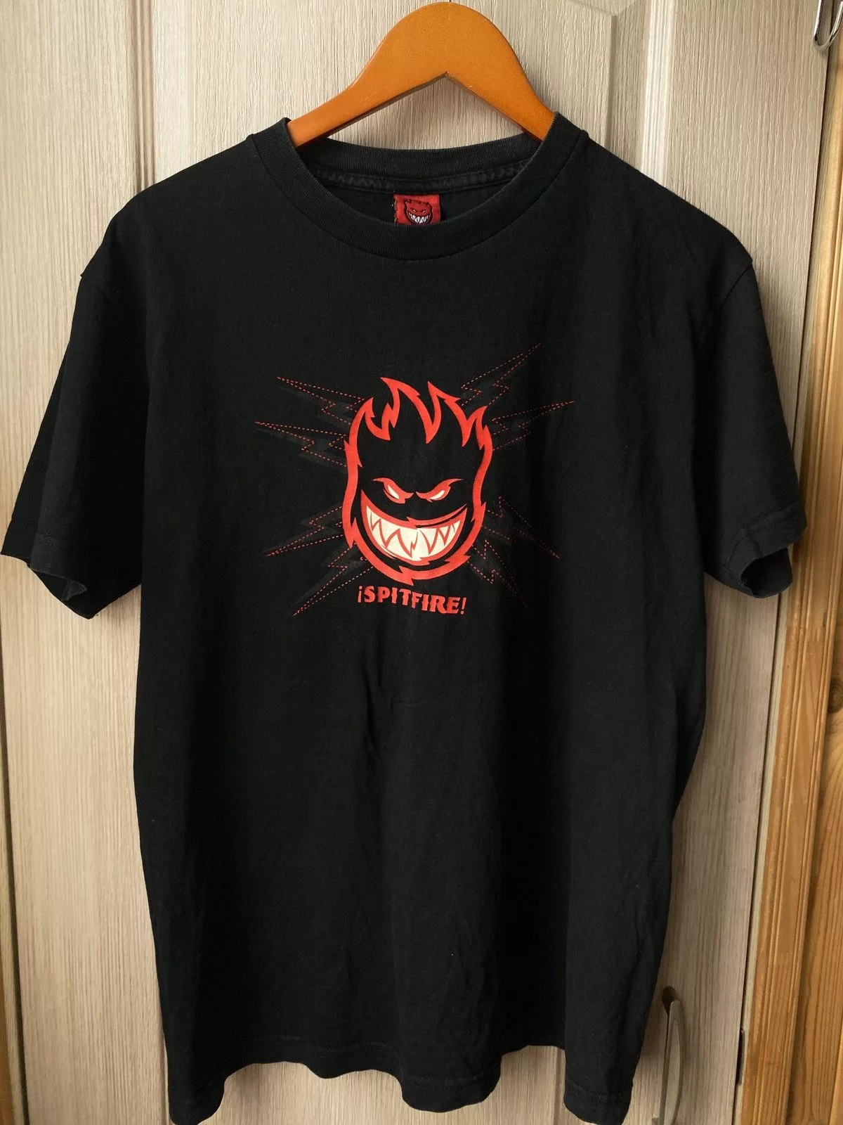 Spitfire Short Sleeve T Shirts Spitfire × Vintage VINTAGE SPITFIRE WHEELS CO. USA TEE Black