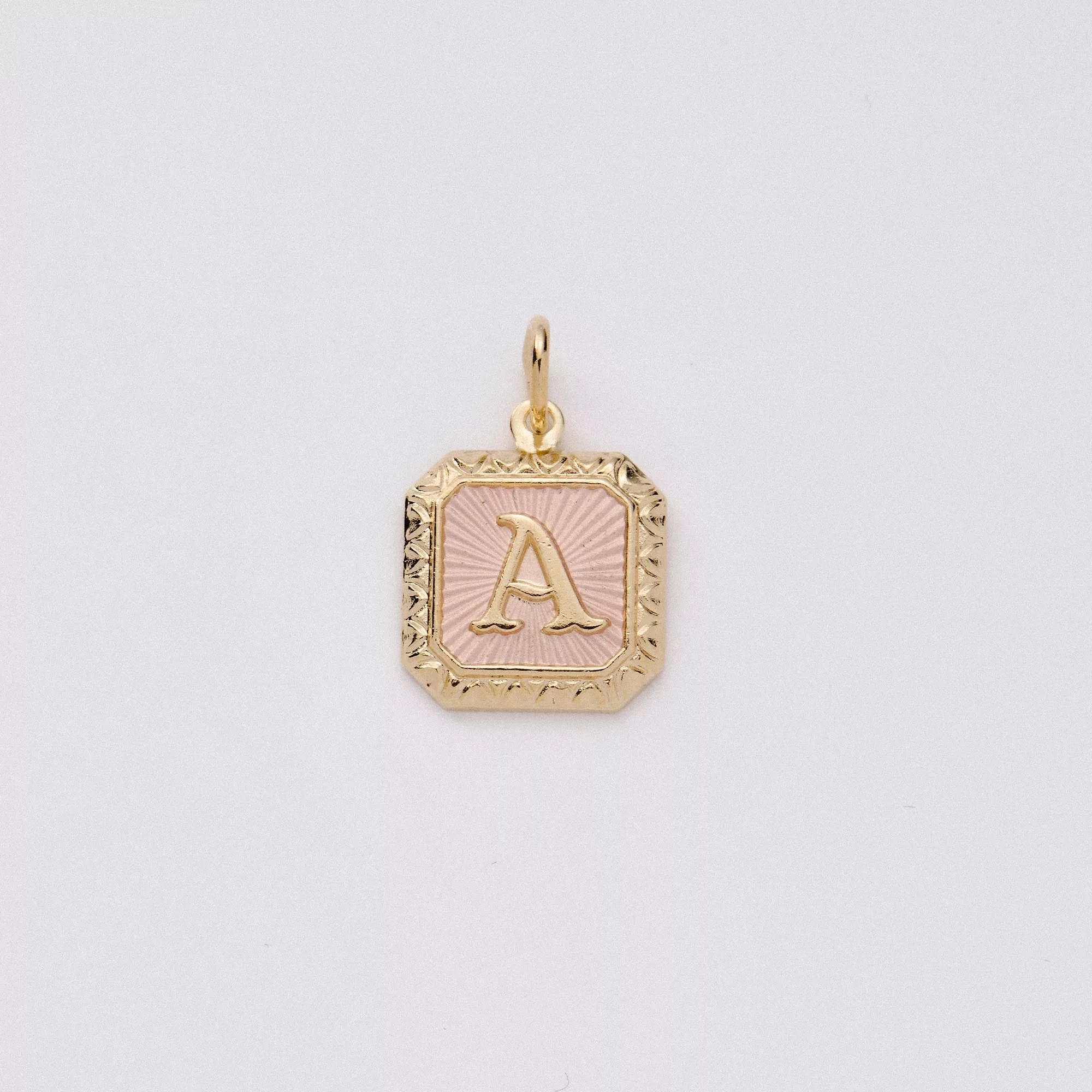 Two Tone Letter Charm