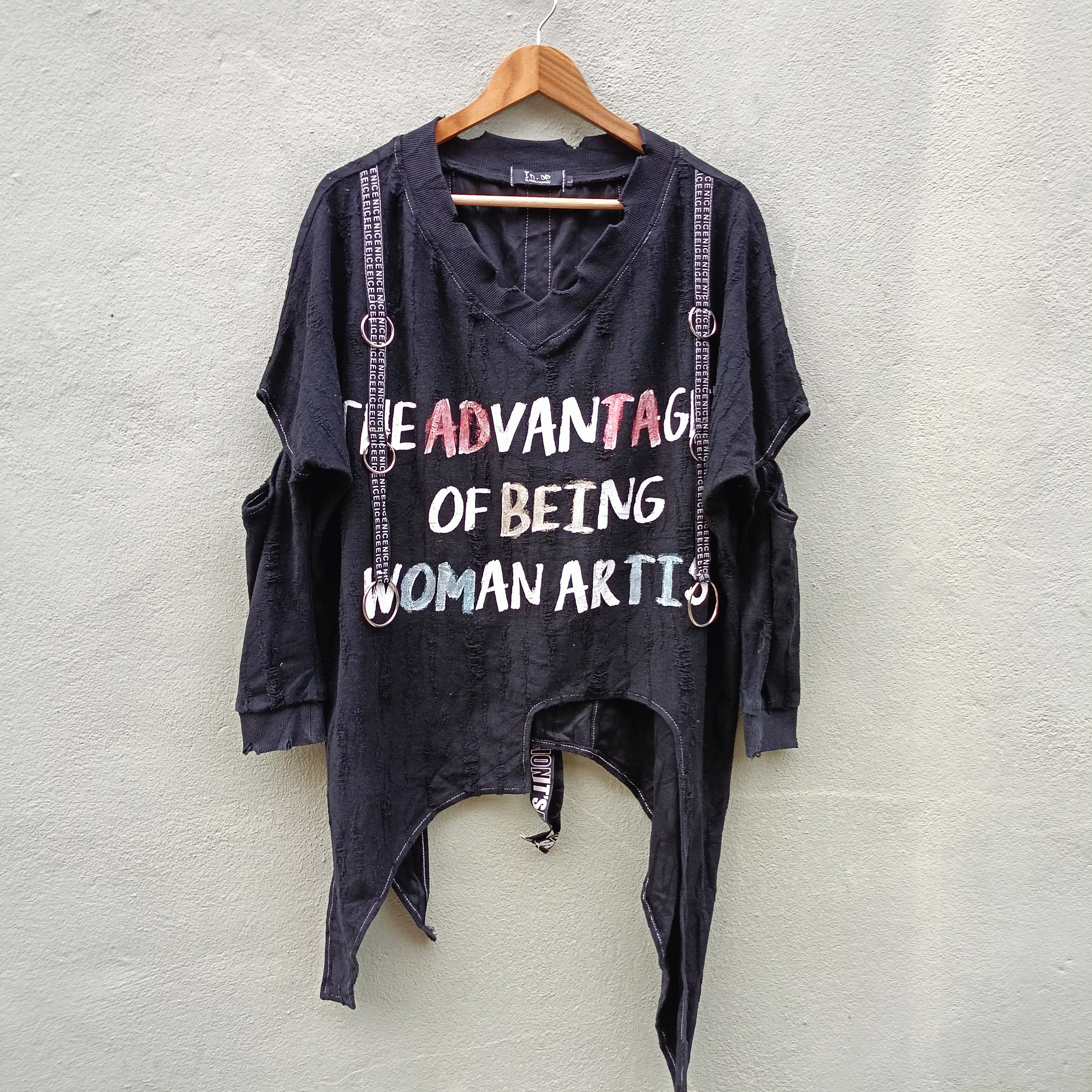 Designer Long Sleeve T Shirts Designer × Japanese Brand × Seditionaries The Advantanges Of Being woman Artist Shirt Long Sleeve Black