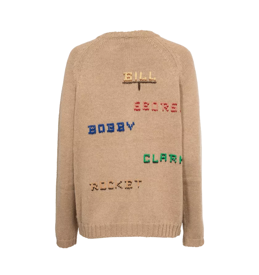Bode Sweaters Bode o1h1sh10624 Cardigan in Tan Brown