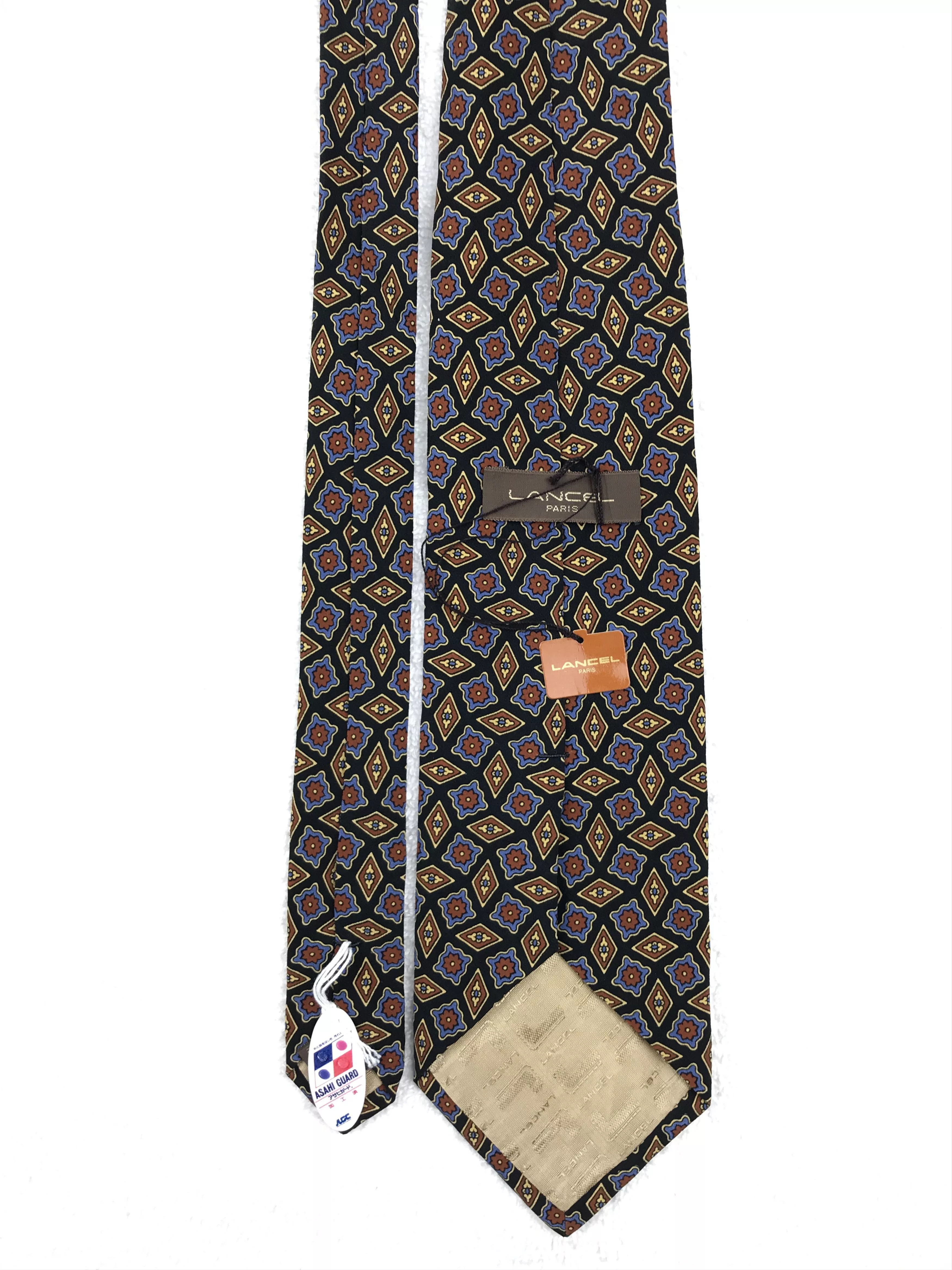 Lancel Ties Pocketsquares LC301 Vintage Lancel Necktie Pure Silk Multi