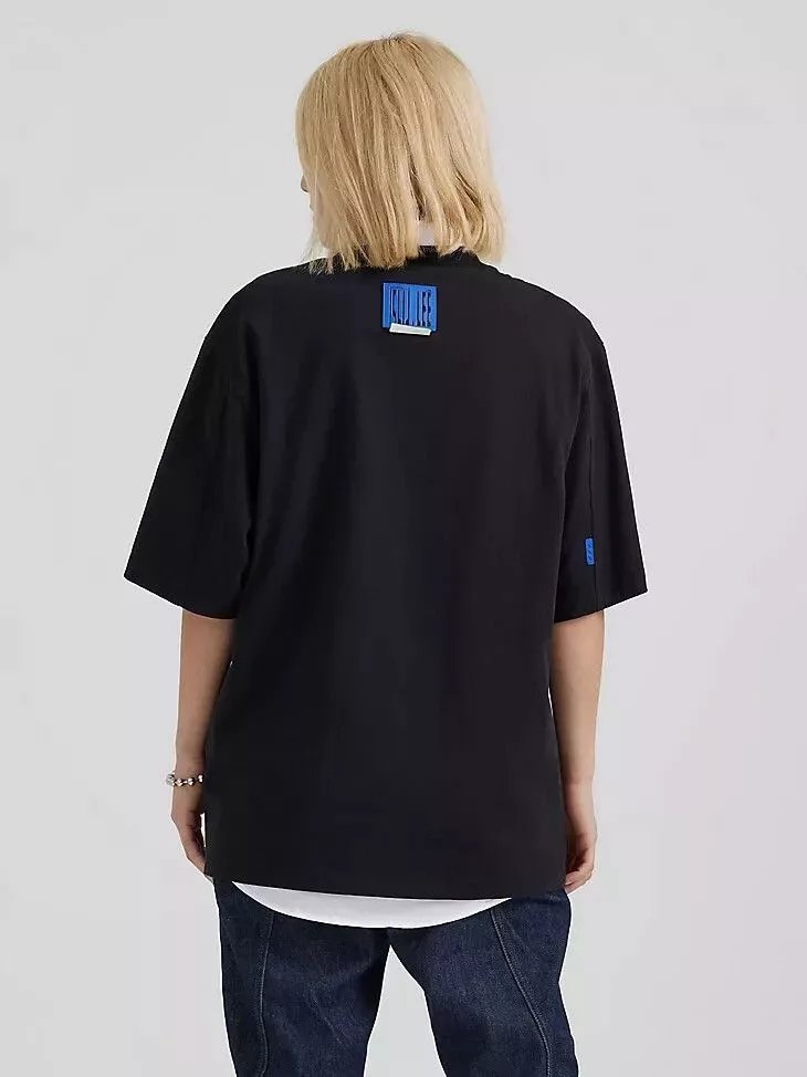 Lee Short Sleeve T Shirts Unisex Lee x ROARINGWILD Oversized Graphic Tee Black