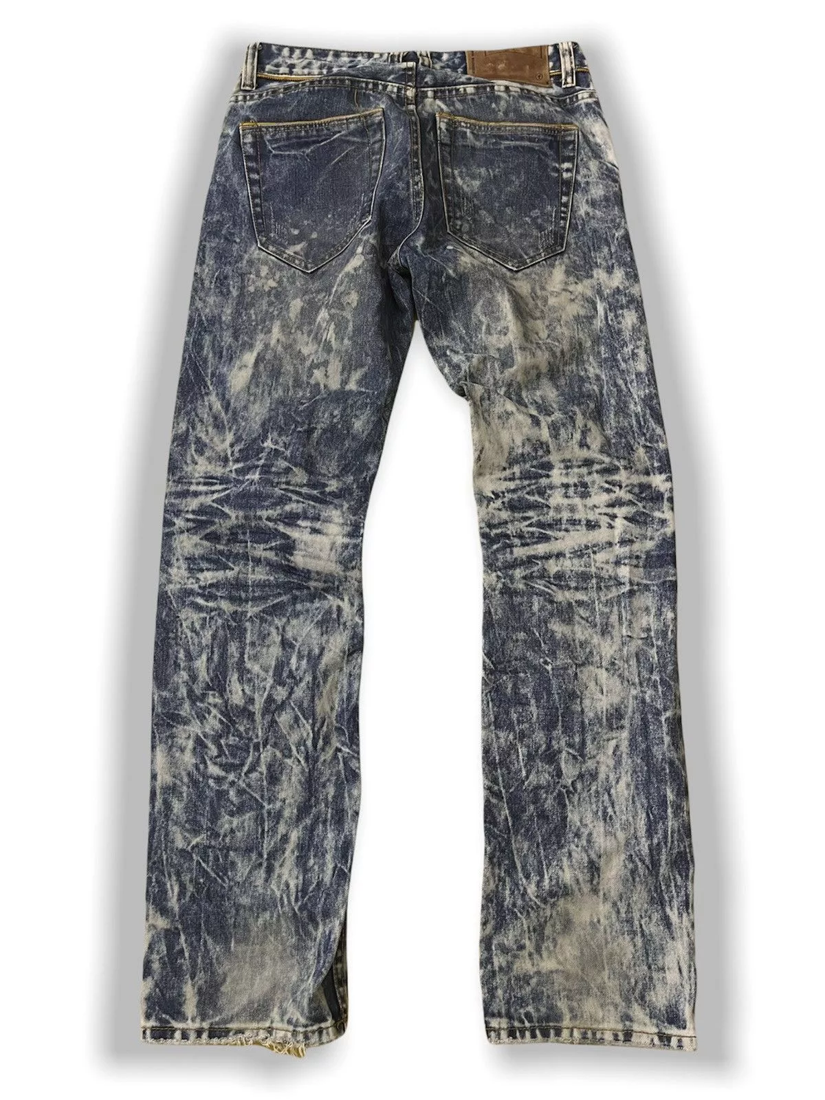 Bleach × Vintage INTERROGATION BLEACH DENIM JEANS AVANT GARDE Blue Avant-Garde