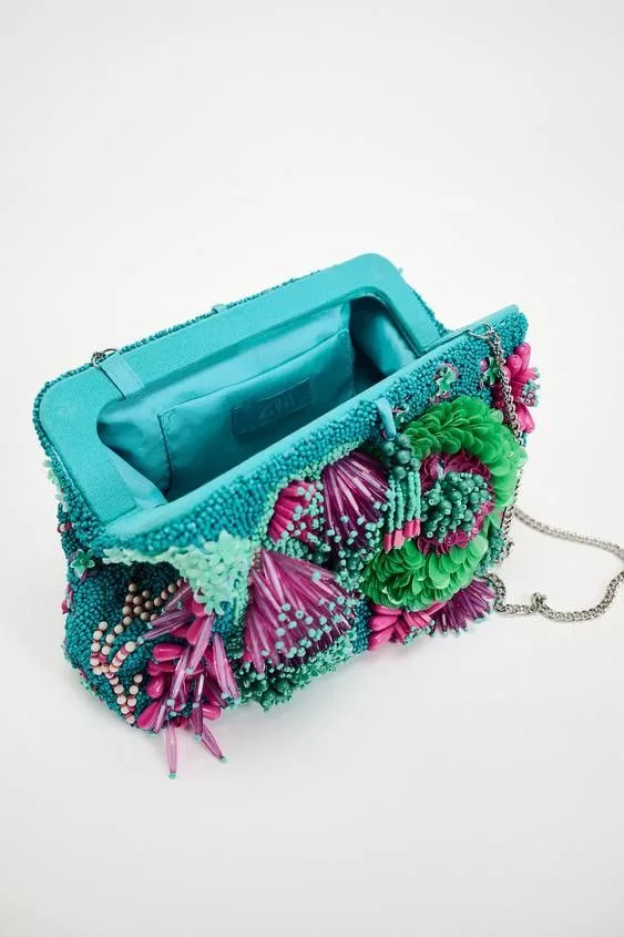 Zara Clutches Zara BEADED BAG Multi