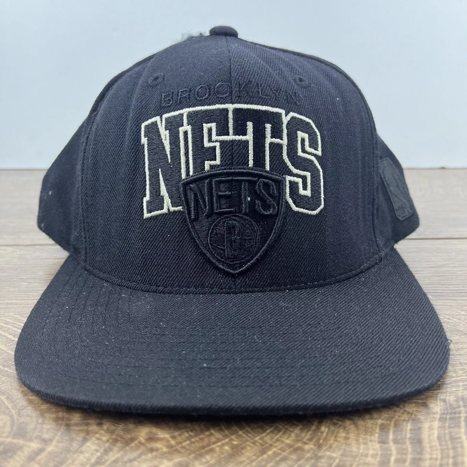 Mitchell & Ness Hats Brooklyn Nets Snapback Hat Black Mitchell & Ness Adjustable