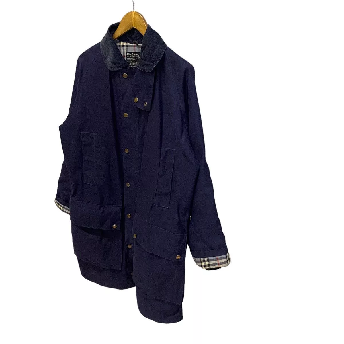 Designer Parkas Designer × Vintage Peter Storm downcoat 2way checkered Blue