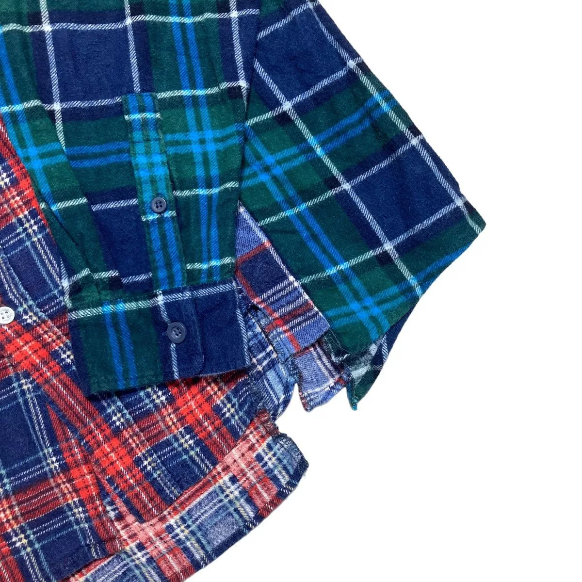 Needles Shirts Button Ups Needles Shirt Checkered Switching Remake Multicolor
