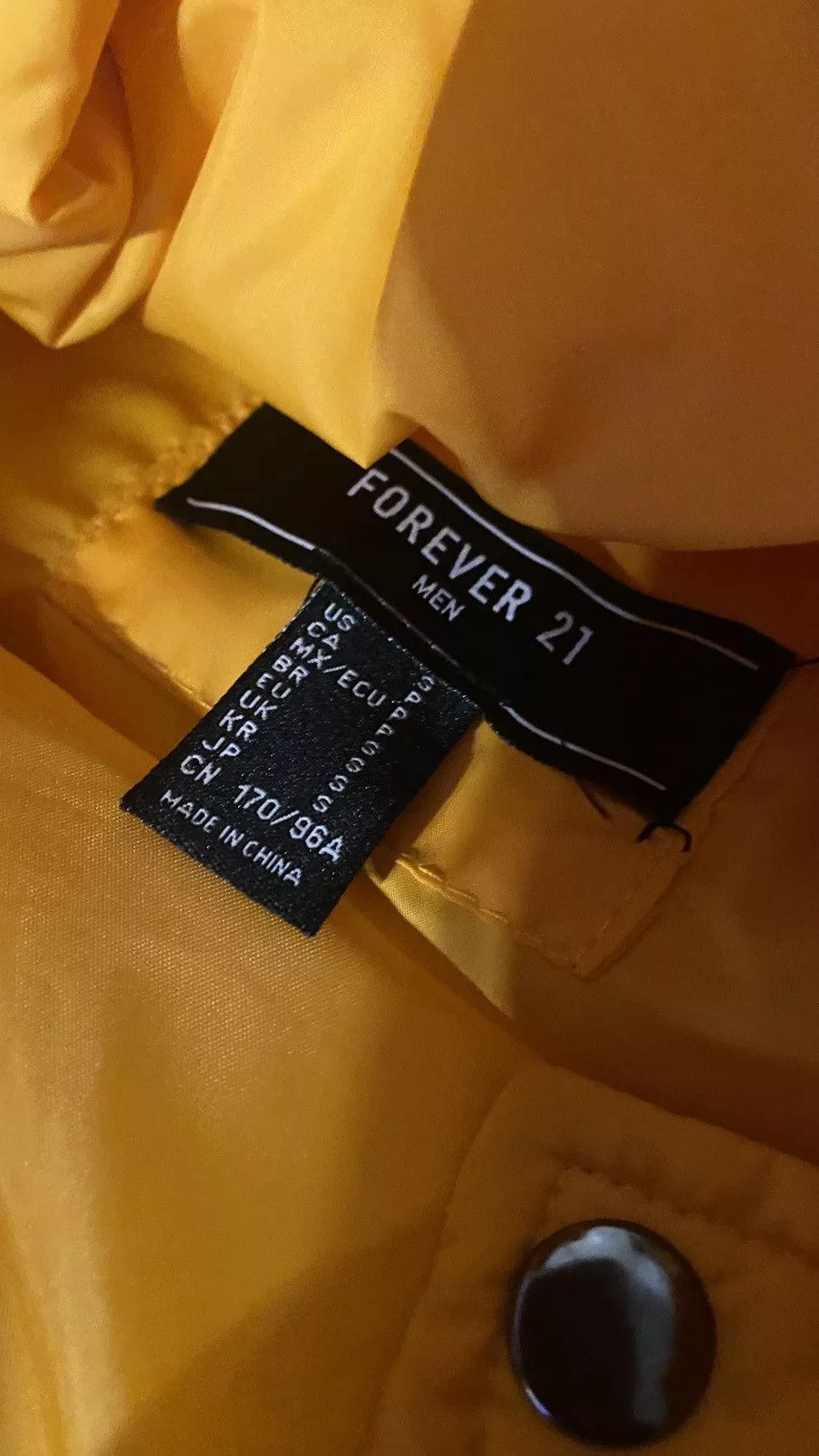 Forever 21 Raincoats Yellow Forever 21 Puffer