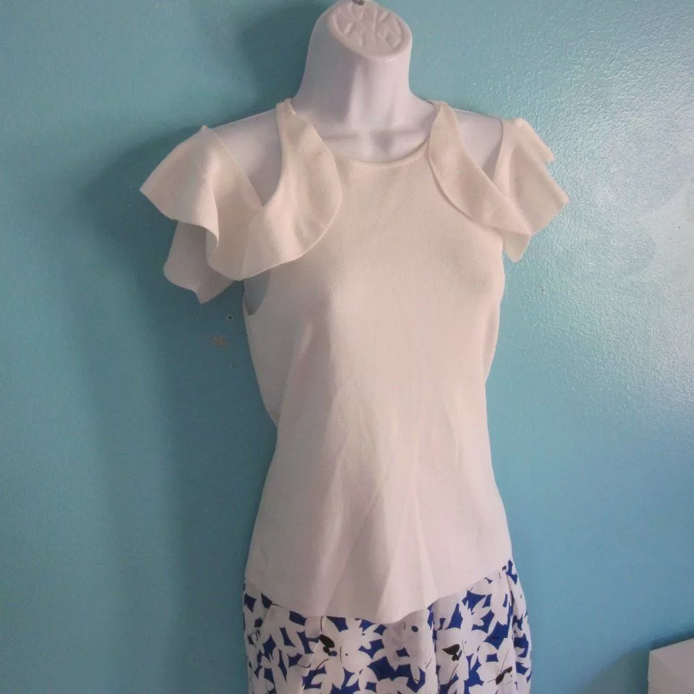 Jonathan Simkhai Blouses Jonathan Simkhai Jonathan Simkahi Pullover Top Ivory White Knit Size S Shoulder Details