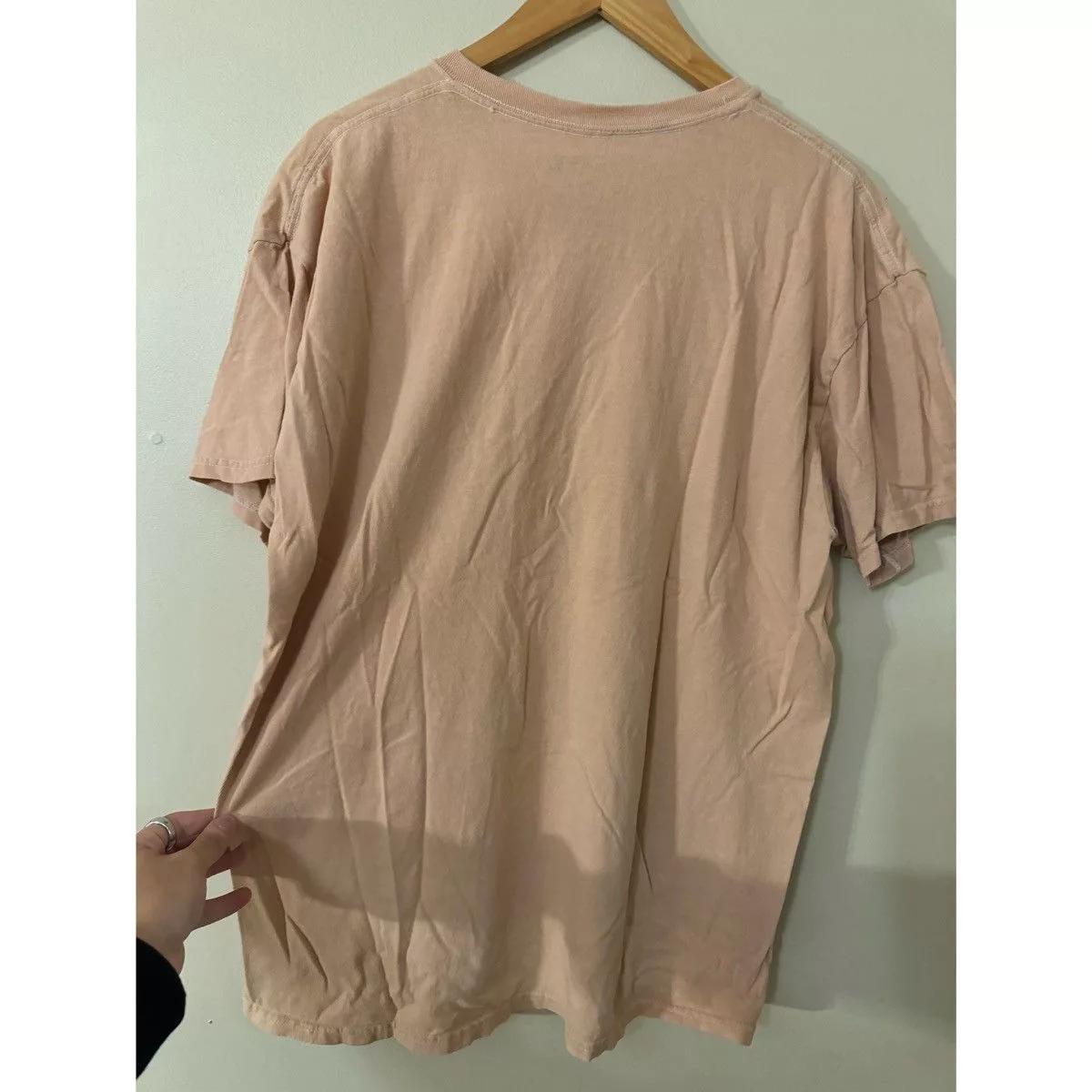 Vintage Short Sleeve T Shirts Distressed vintage Tee Pink Streetwear