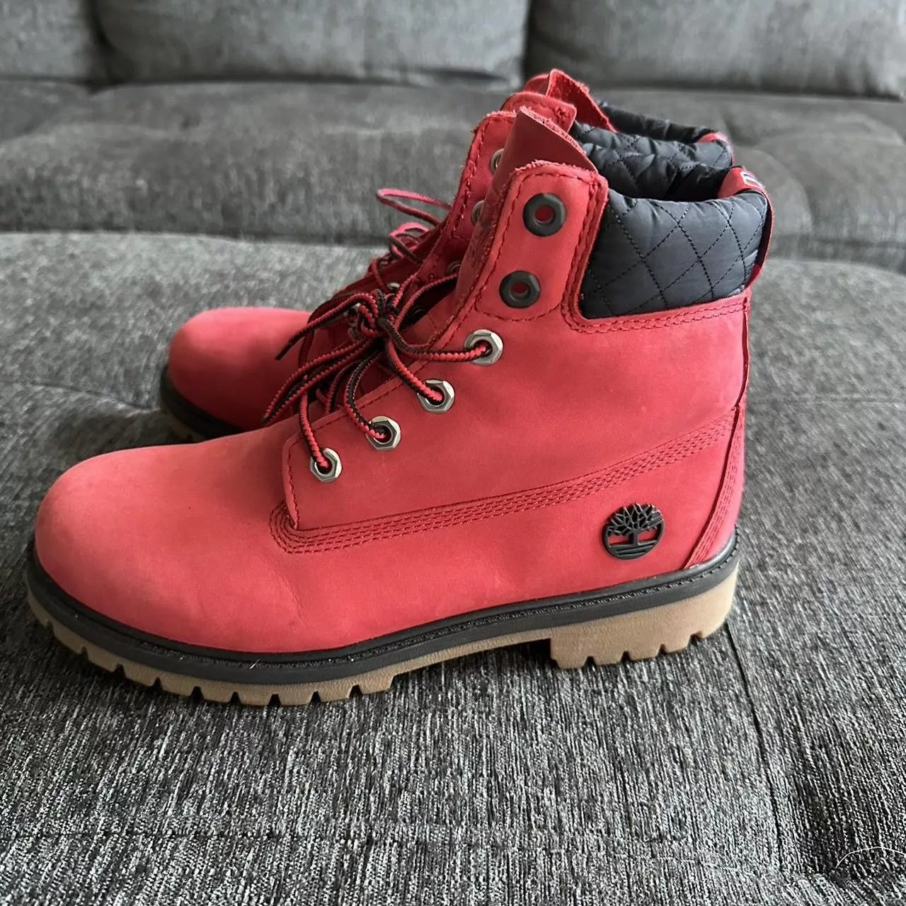 Timberland × Vintage Red TIMBERLAND BOOTS X NBA CHICAGO BULLS Size: 6 boys Streetwear