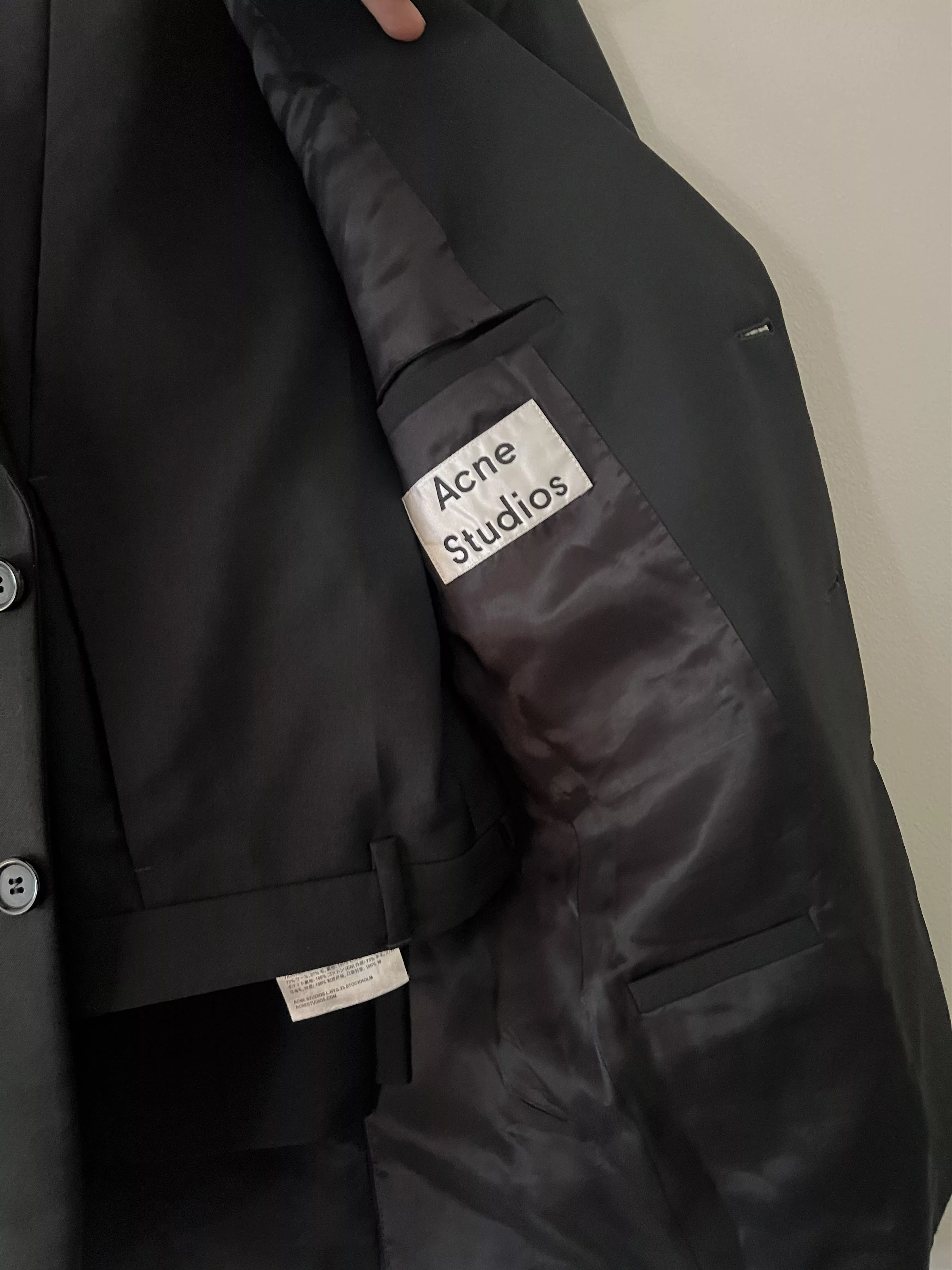 Acne Studios Suits Acne Studios Black Suit