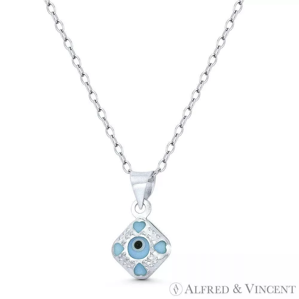 Other Necklaces Other Tiny Evil Eye Charm Glass Bead Pendant Silver