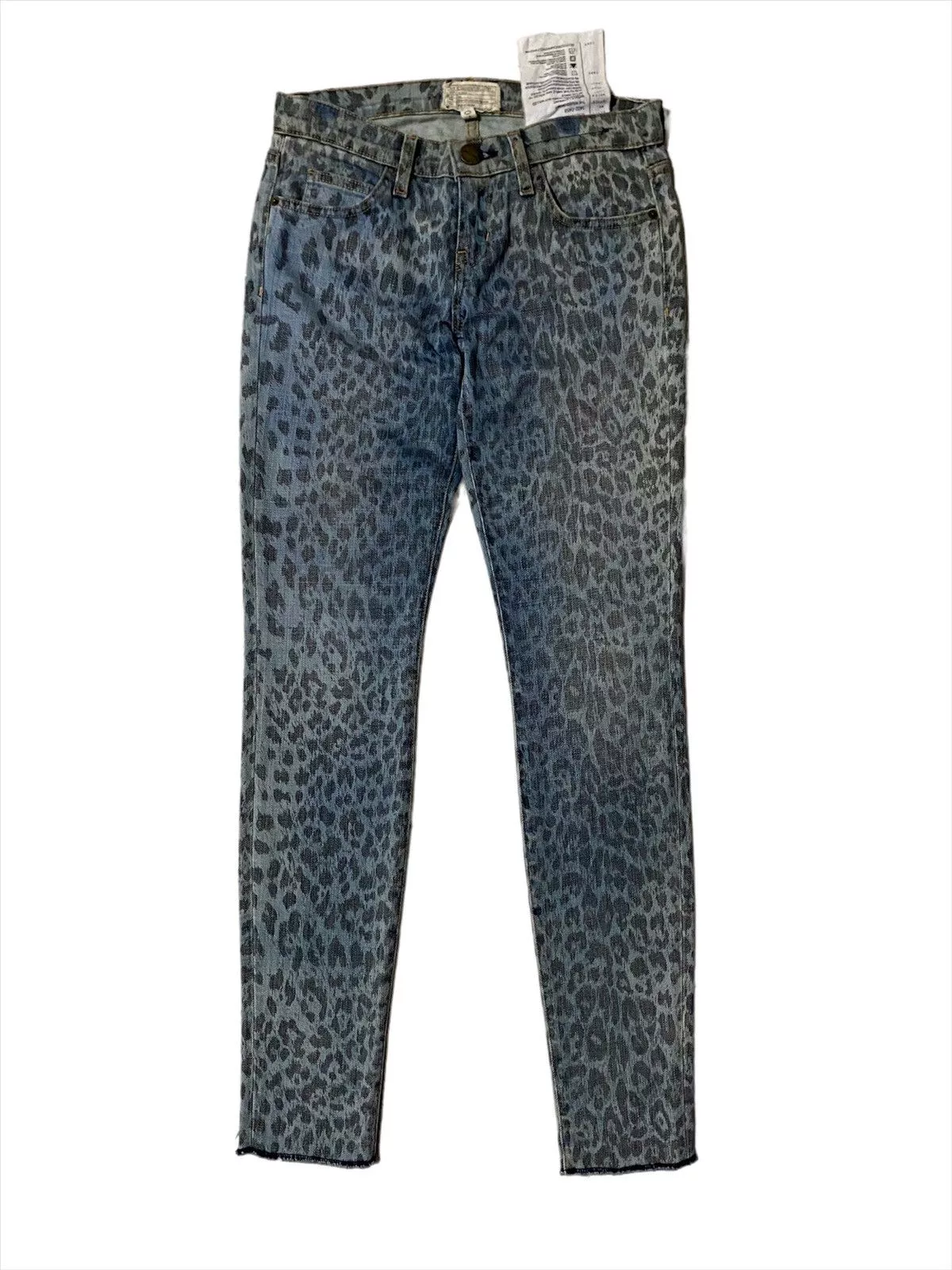 Current/Elliot Jeans Current/Elliot × If Six Was Nine Vintage Current Elliott Leopard Skinny Jeans Blue