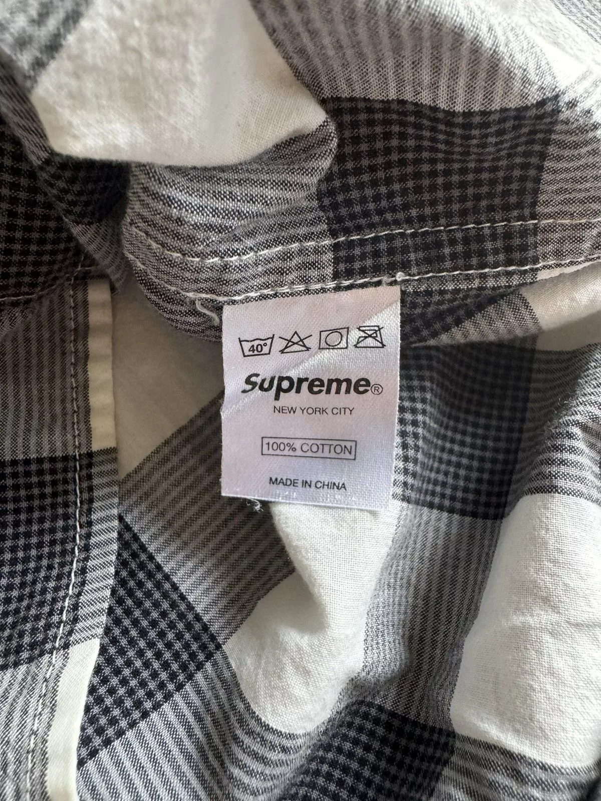 Supreme Shirts Button Ups Supreme Black Plaid Button Up