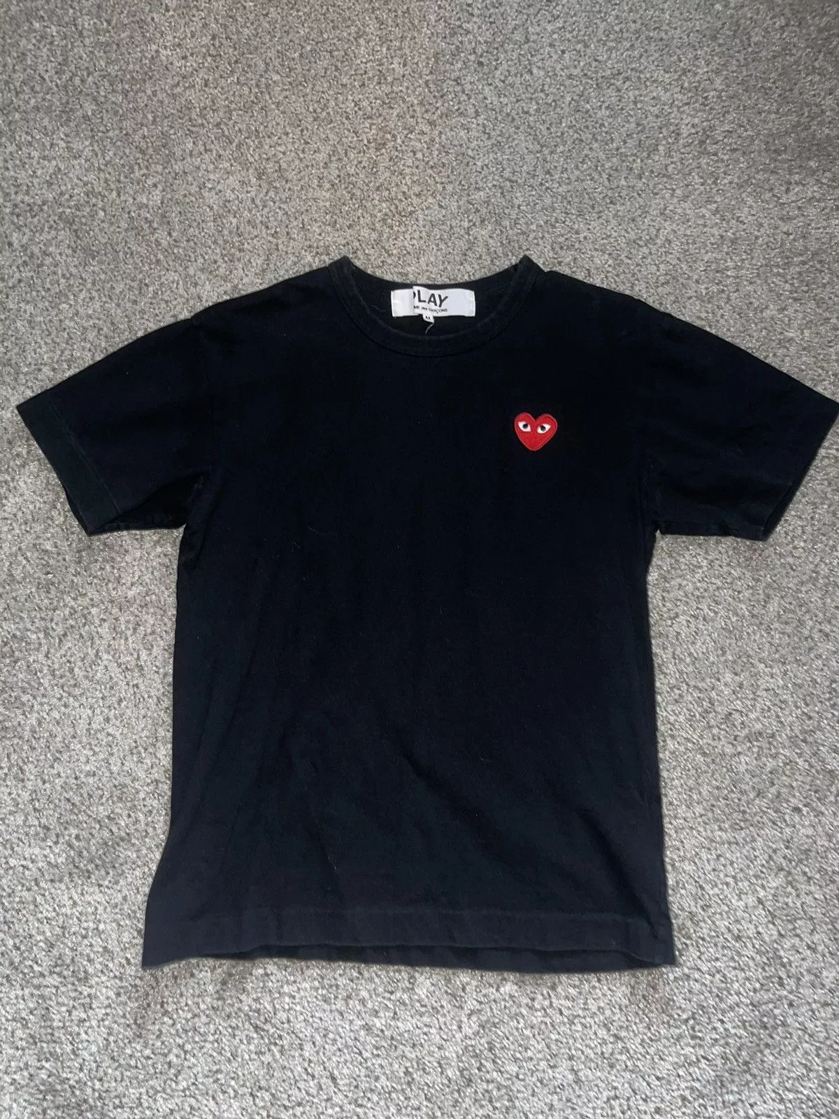 CDG by Comme des Garcons Short Sleeve T Shirts CDG by Comme des Garcons CDG Small Heart Tee Black