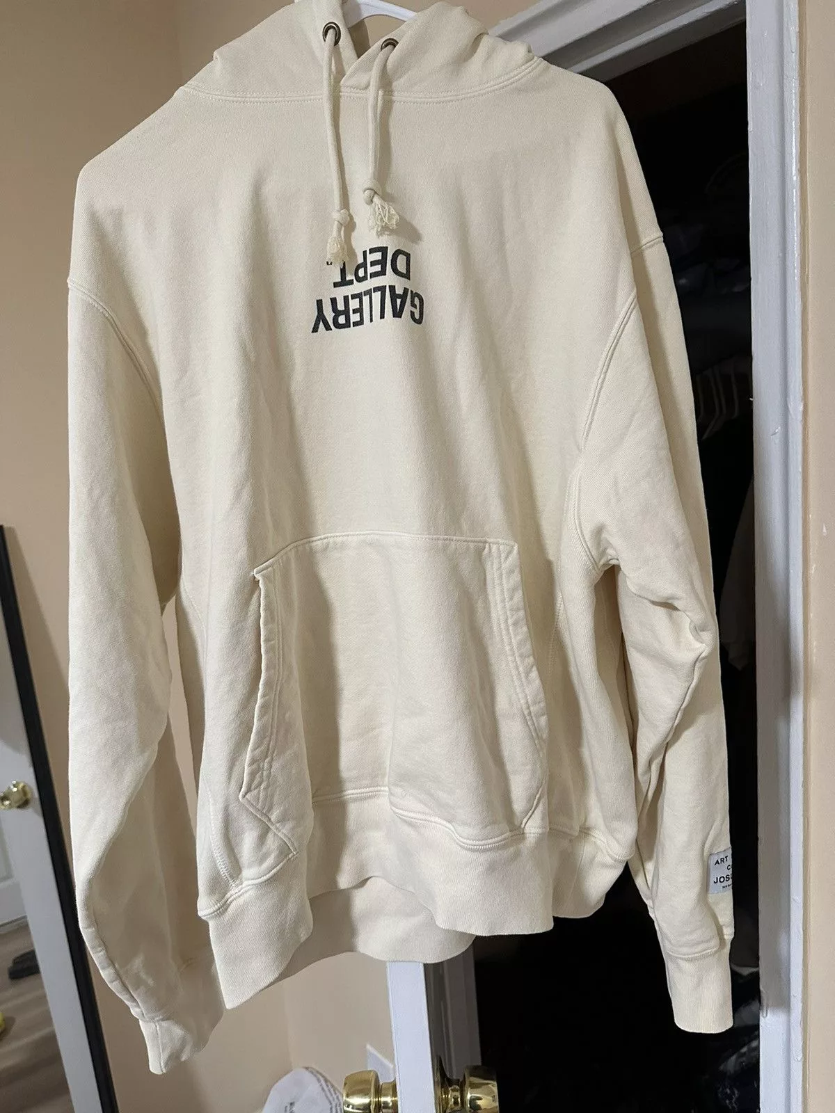 Gallery Dept. Sweatshirts Hoodies Gallery Dept. Gallery Dept Cream/White Hoodie