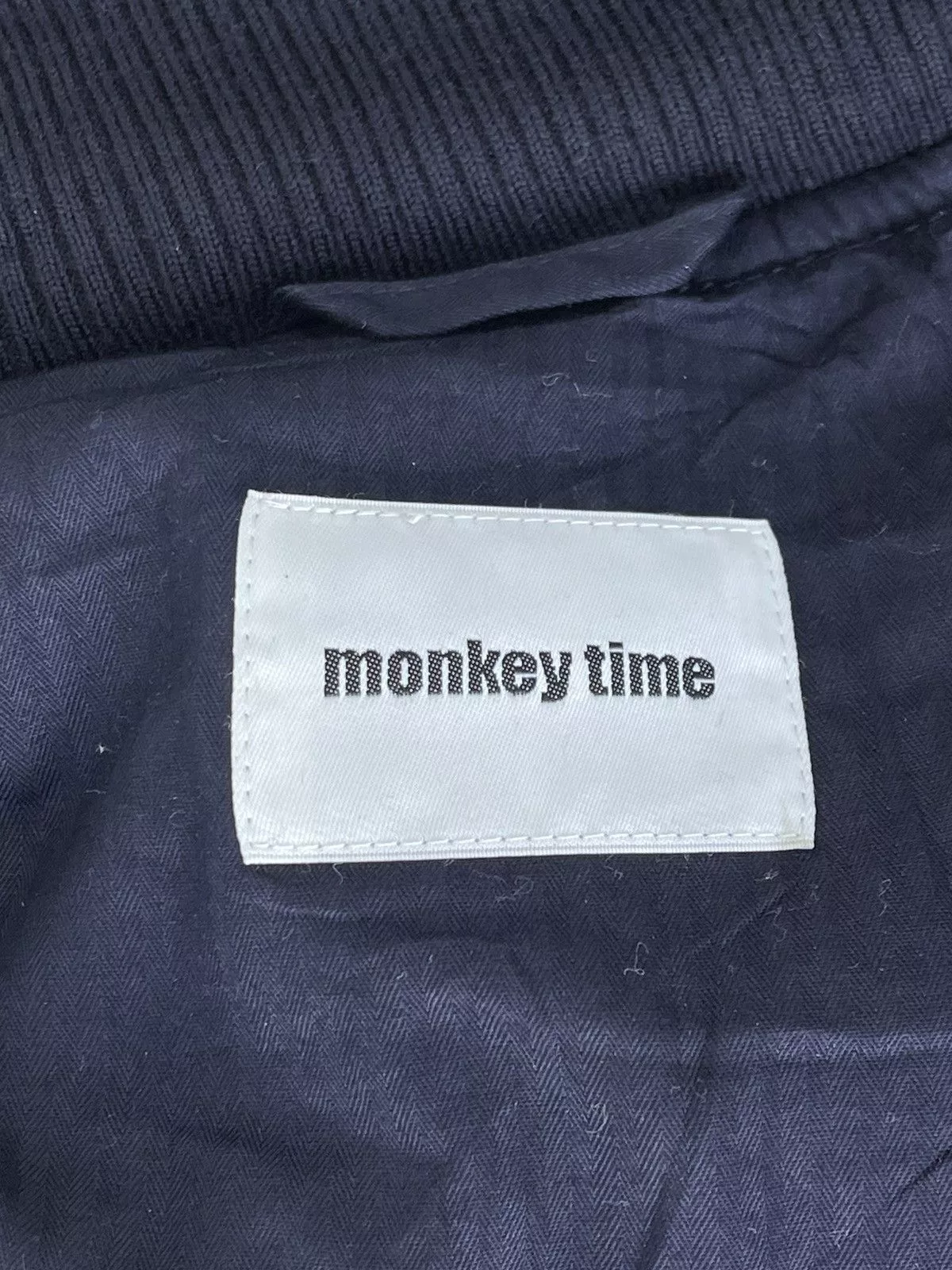 Designer Light Jackets Designer × monkey time Monkey Time Hoodie Jacket Blue Streetwear