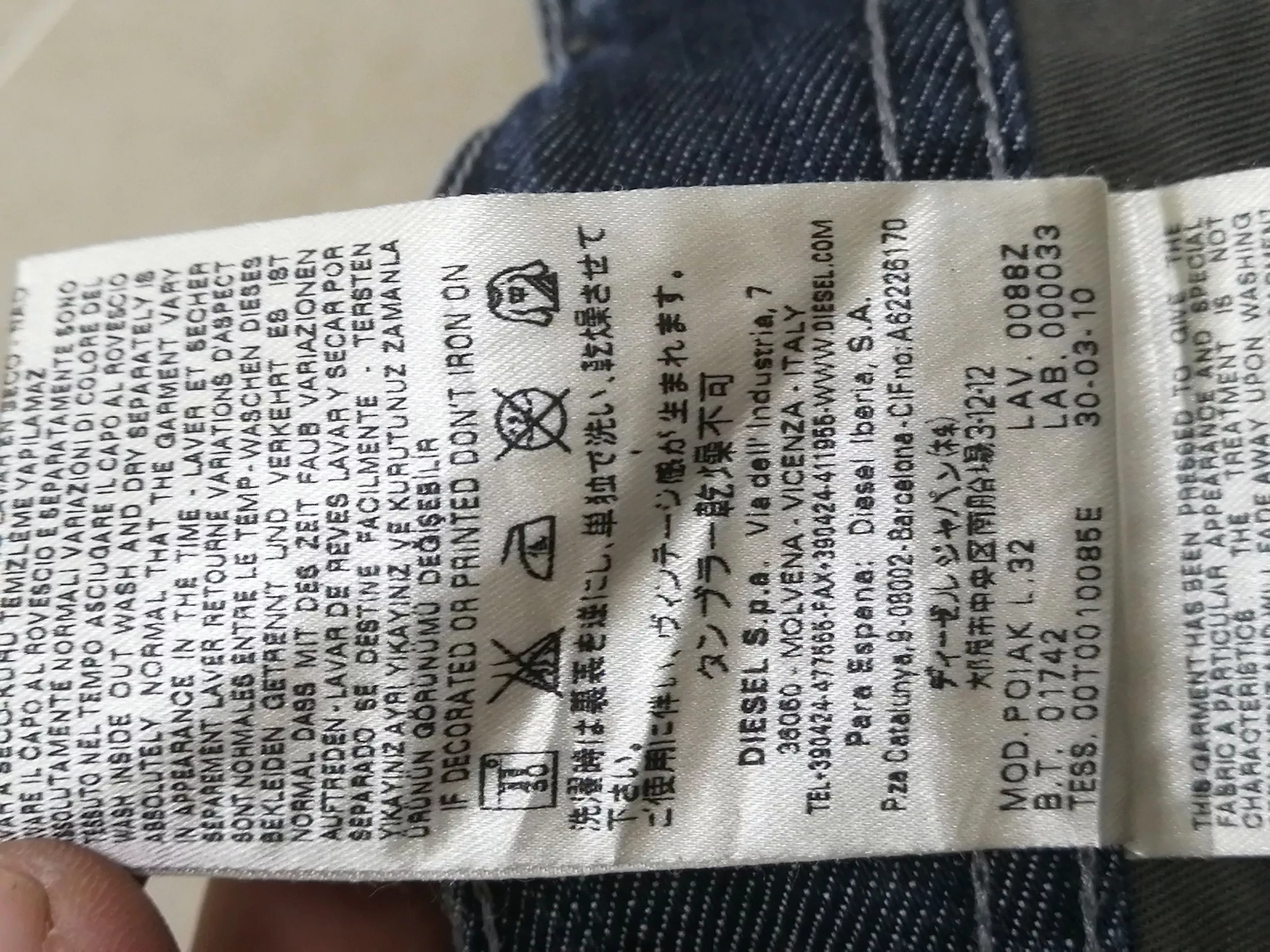 Diesel Denim Diesel Straight jeans Multi Vintage