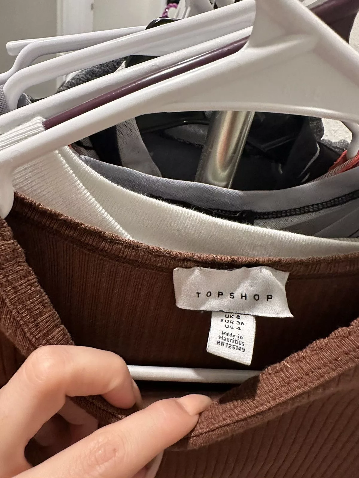 Topshop Crop Tops Topshop Brown Crop