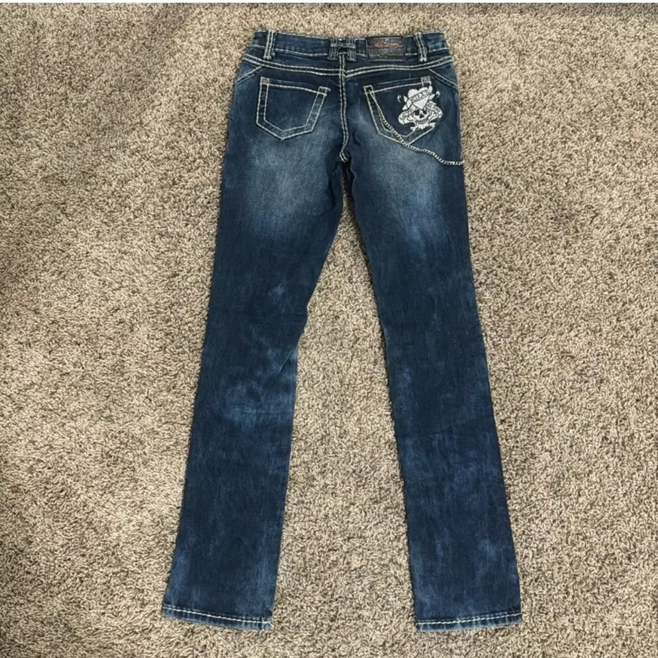 Ed Hardy × Vintage Y2K Ed Hardy Jeans Blue