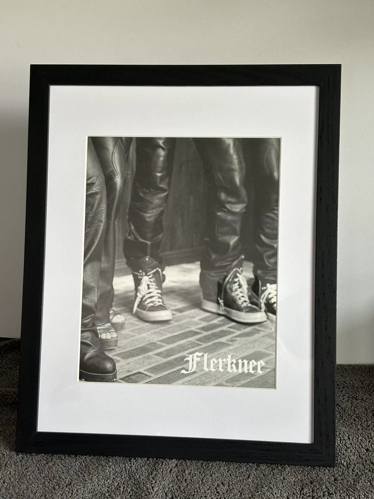 Chrome Hearts Miscellaneous * EXCLUSIVE* CHROME HEARTS FLERKNEE FRAMED ART Black Luxury