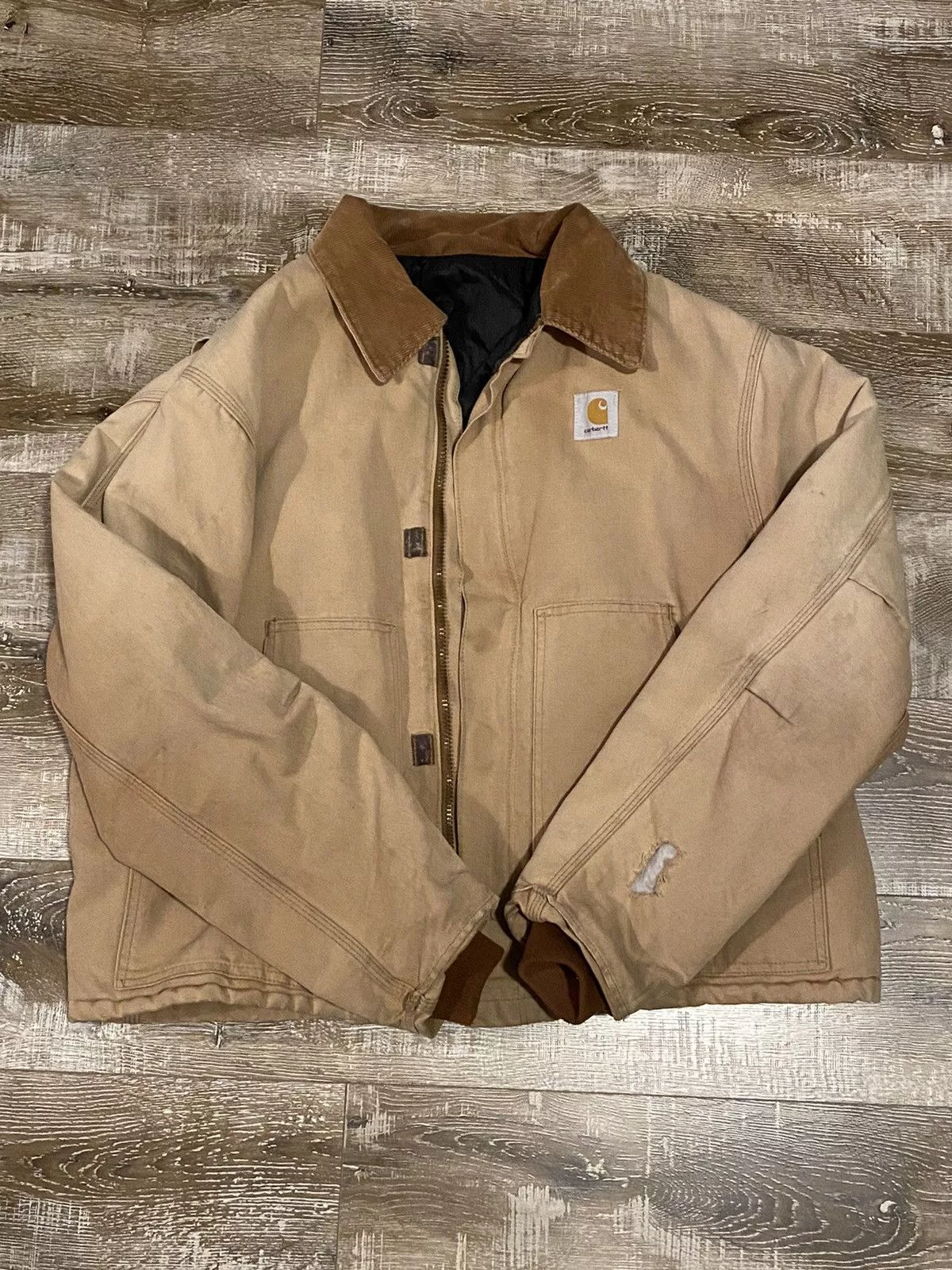Carhartt Heavy Coats Carhartt × Vintage Vintage Carthart bomber jacket “interstellar” Beige