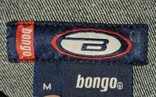 Designer Jackets Designer BONGO Denim Jacket Size Medium Cotton Button Up Long Sleeve Blue