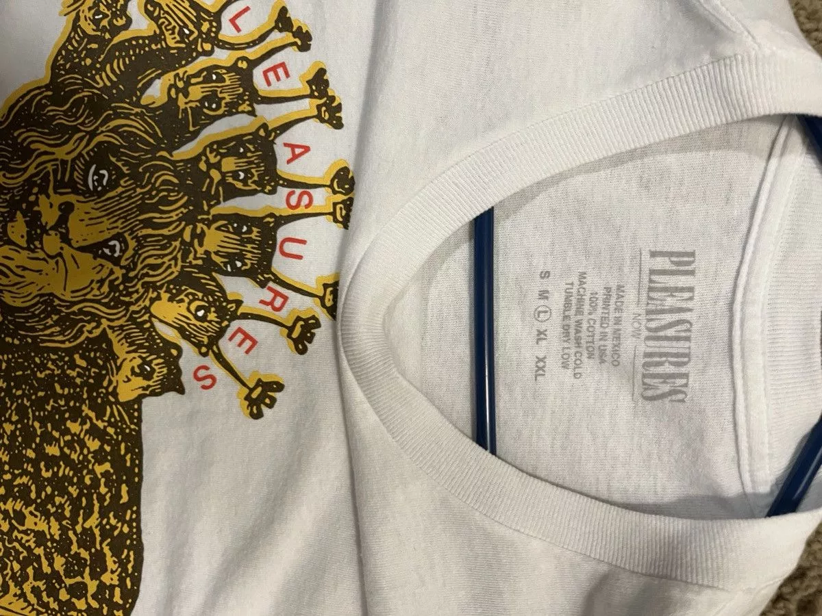 Pleasures Short Sleeve T Shirts Pleasures tee White