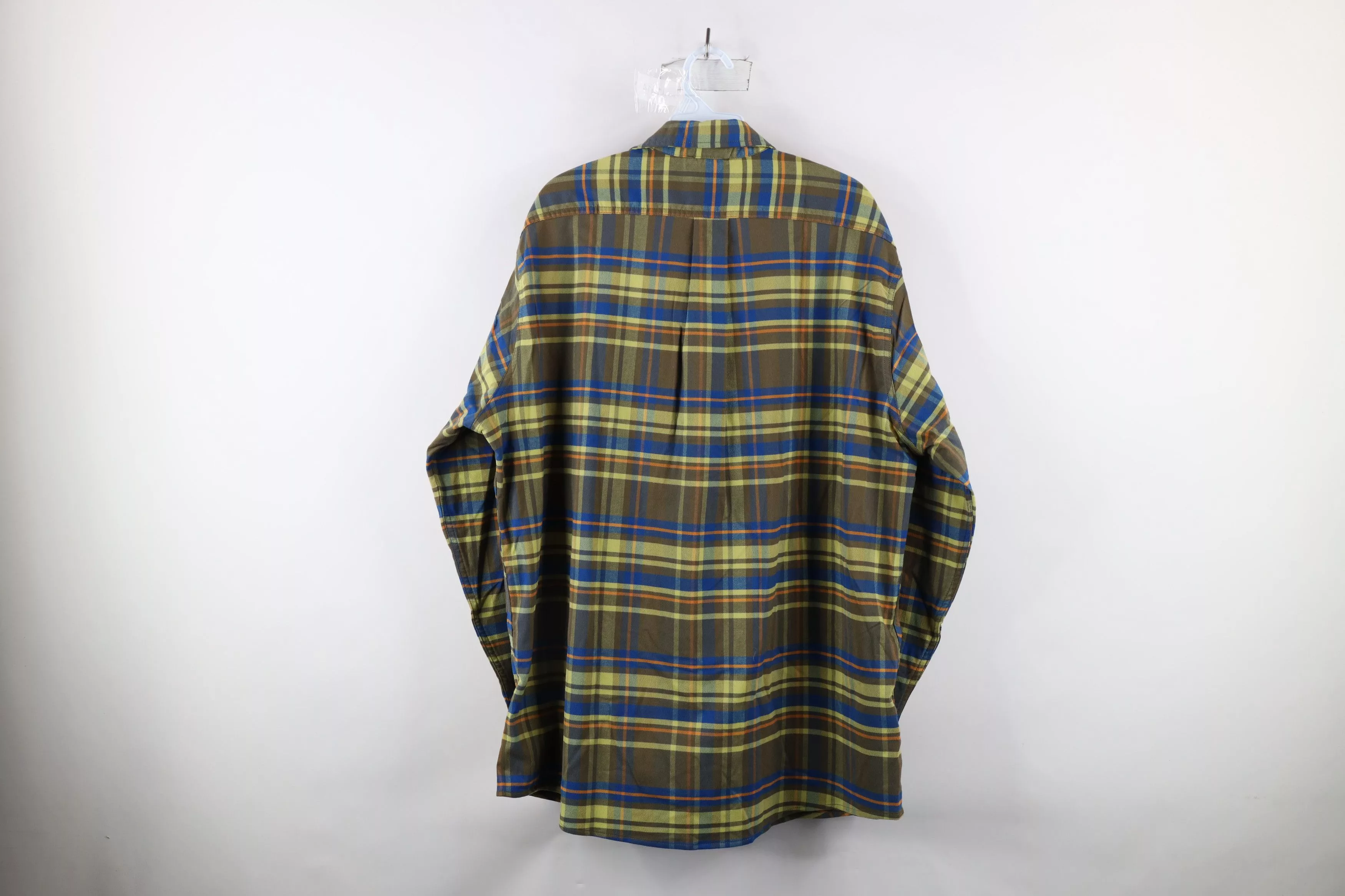 Eddie Bauer Shirts Button Ups Eddie Bauer × Vintage New Eddie Bauer Rainbow Plaid Collared Flannel Button Shirt Multi