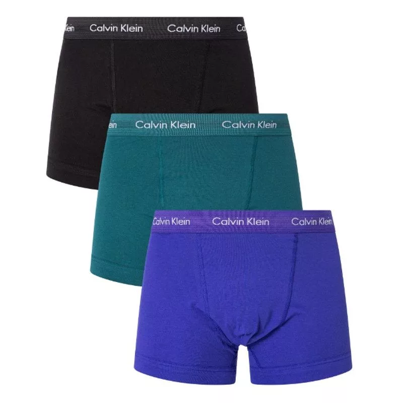 Calvin Klein Socks Underwear Calvin Klein 3-pack Cotton Stretch Trunks, Size L Blue