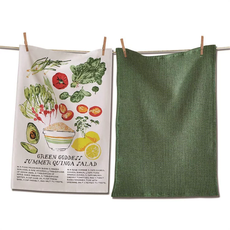 Green Goddess Salad Towel Set/2