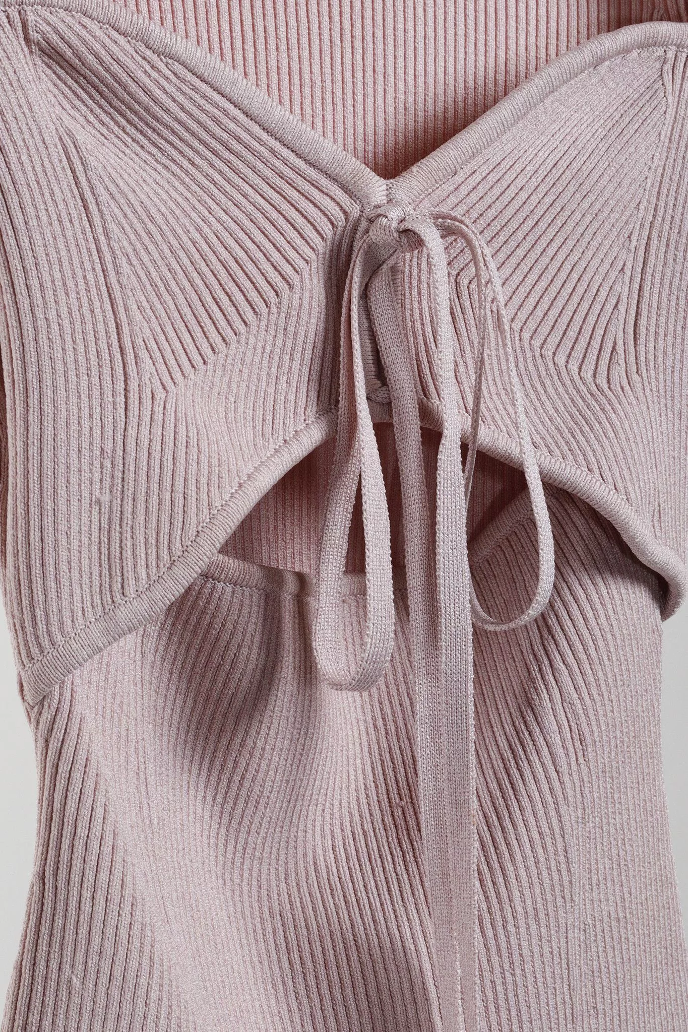 Jonathan Simkhai Blouses Jonathan Simkhai Pink Ribbed Sweetheart Top