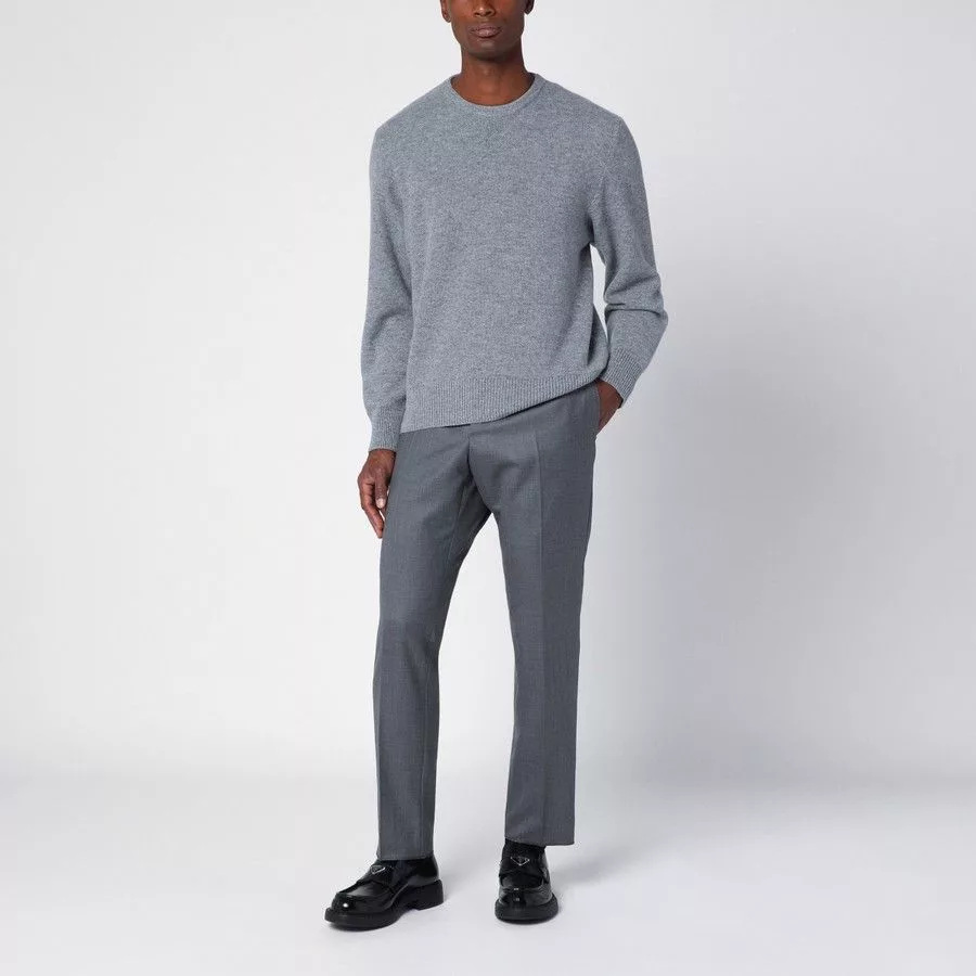 Thom Browne Sweaters Knitwear Thom Browne o1d2blof0724 Wool Sweaters in Grey Gray