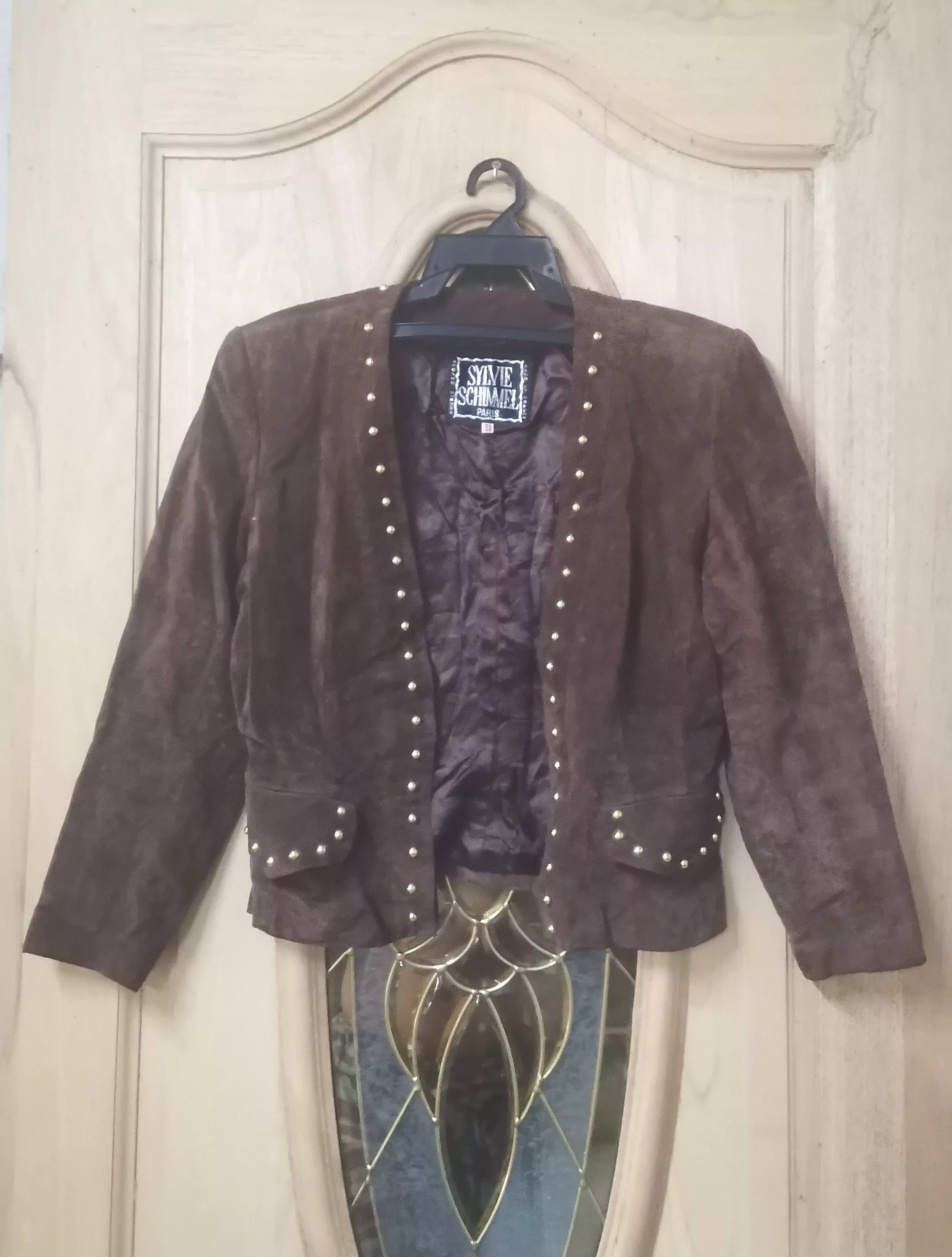 Designer Leather Jackets Designer Sylvie schimmel leather jacket Brown