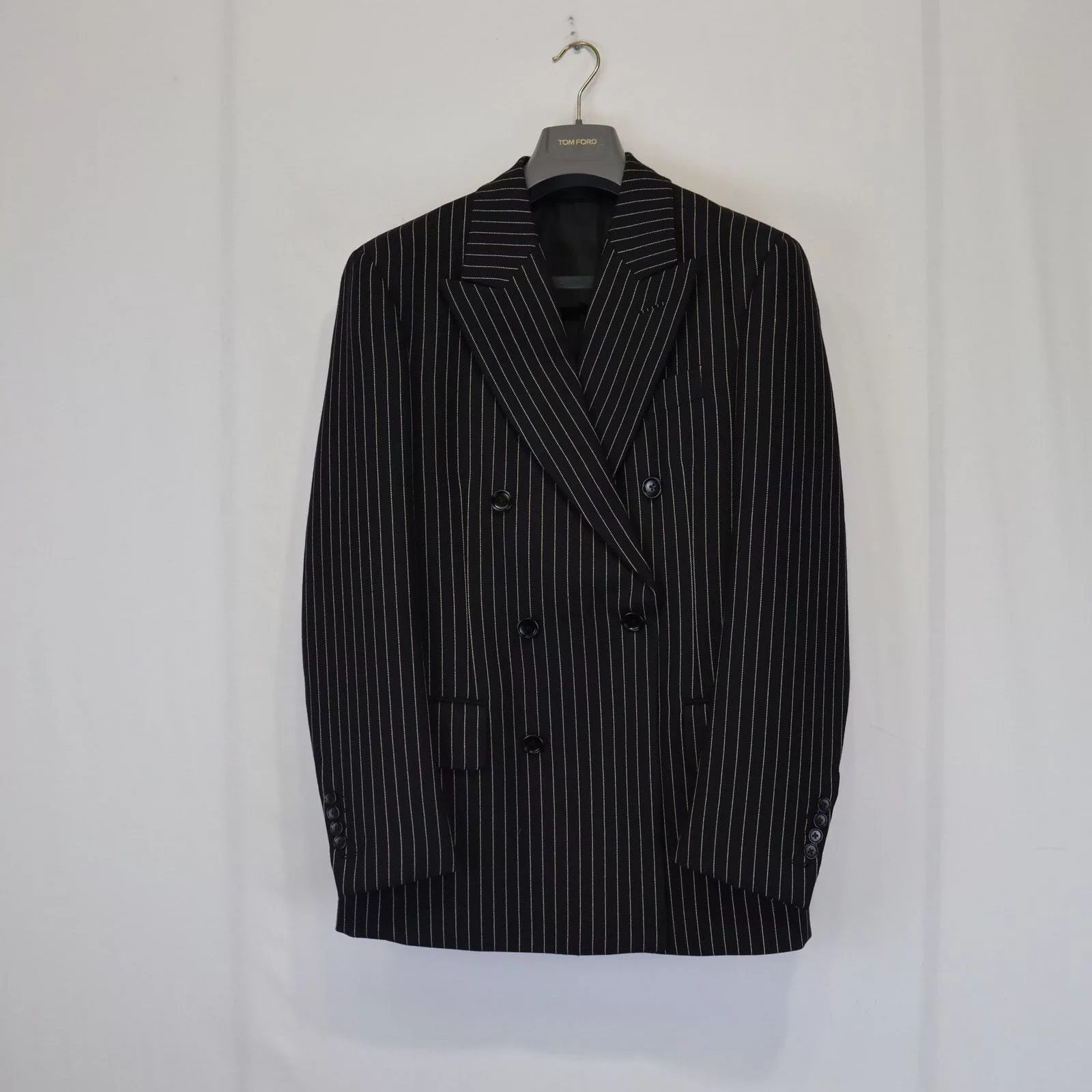 Tom Ford Light Jackets Tom Ford o1rshd1 Cooper Stripe Blazer Jacket in Black/White