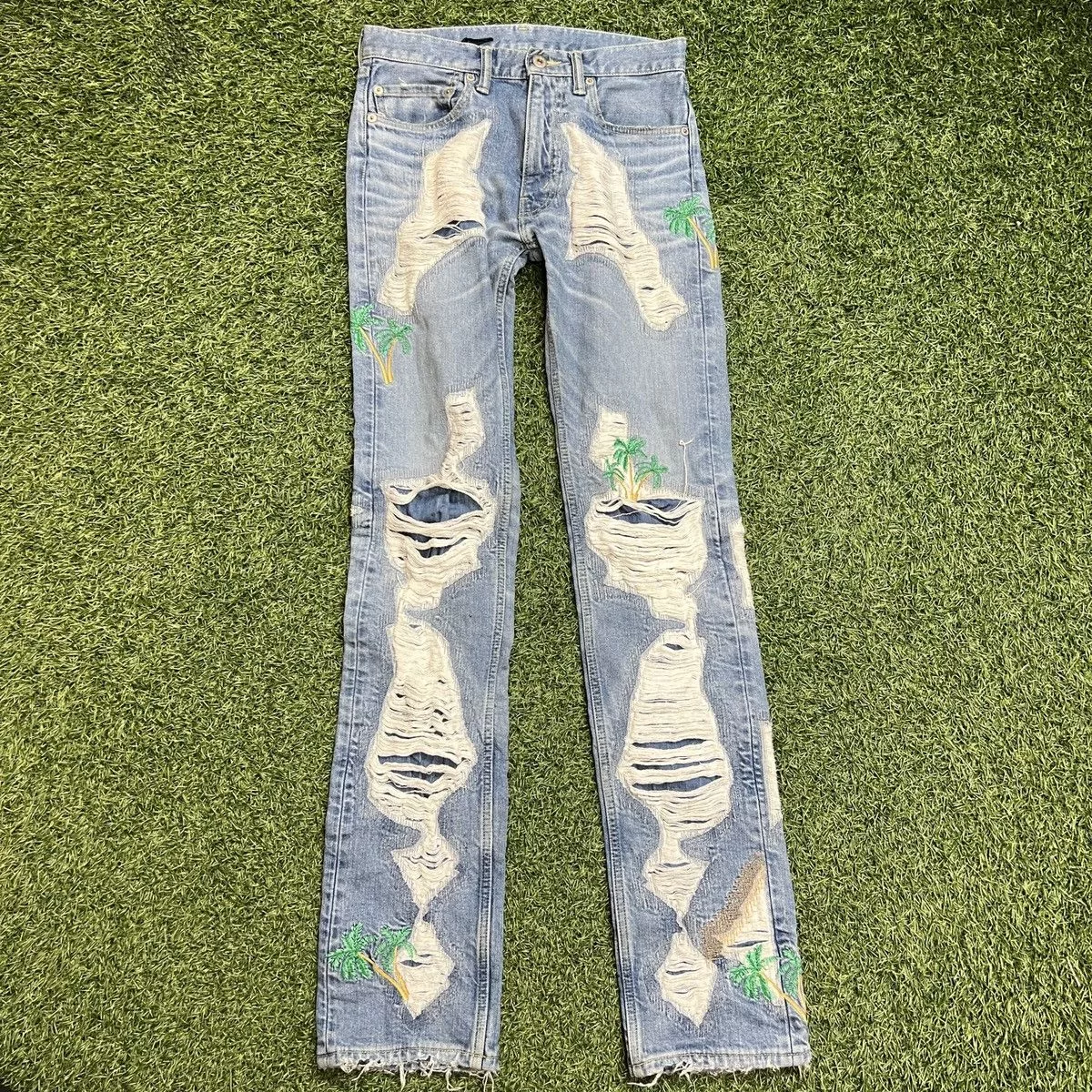 Vlone Denim Vlone palm tree denim Blue