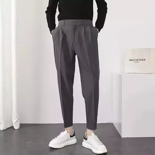 Jean Cropped Pants Jean Fashion Men Casual Pants Black Avant-Garde