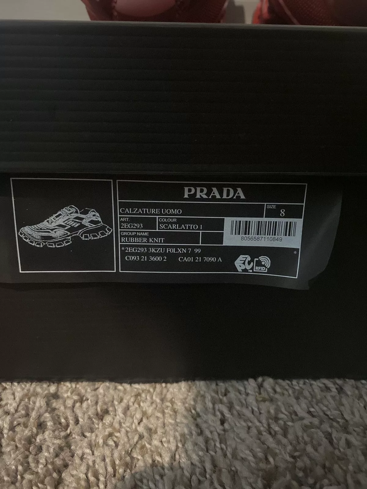 Prada Low Top Sneakers Prada Cloudbust Thunder Red