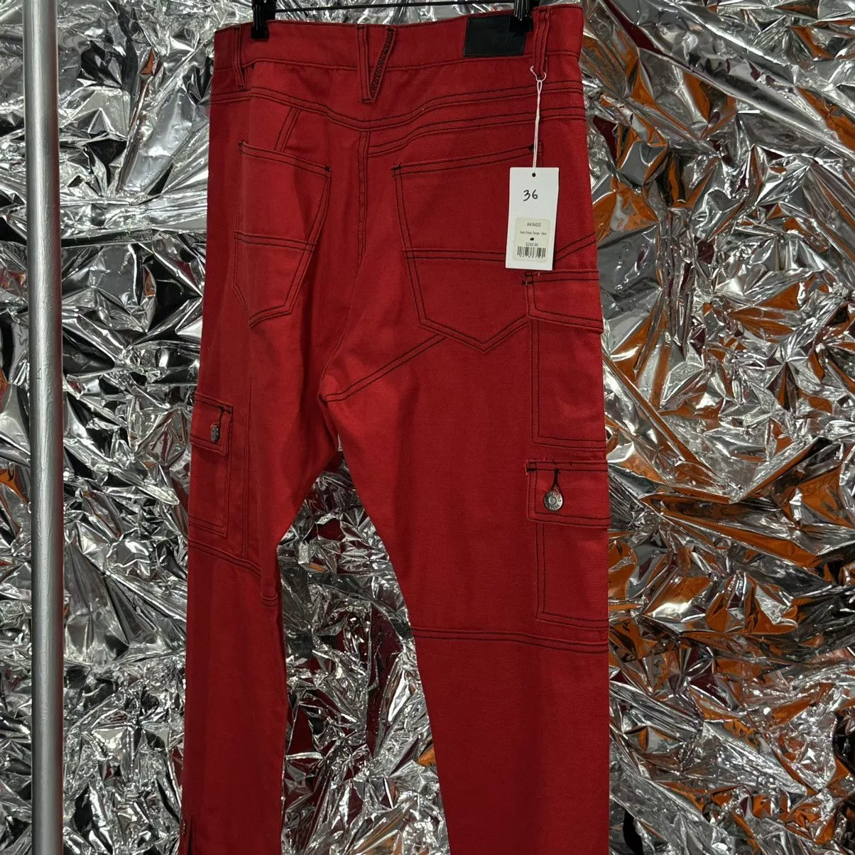 AKINGS Casual Pants Akings red cargo