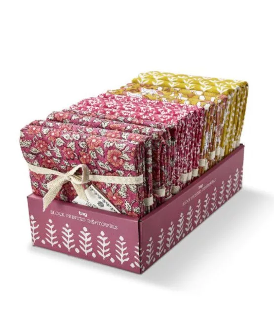 Multi Emma Block Print Dishtowel
