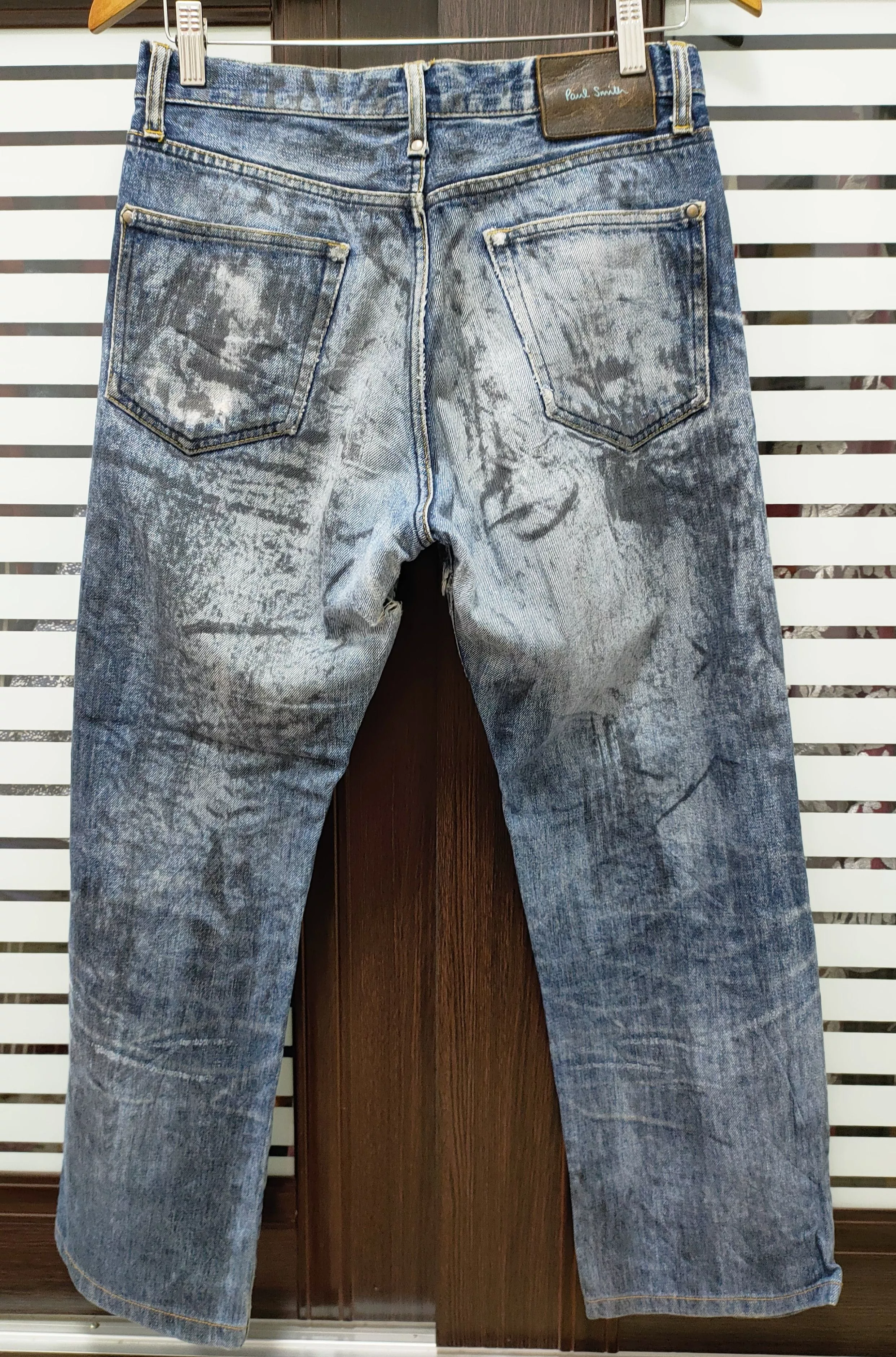 Paul Smith Denim Distressed Paul Smith Selvedge Jeans Blue