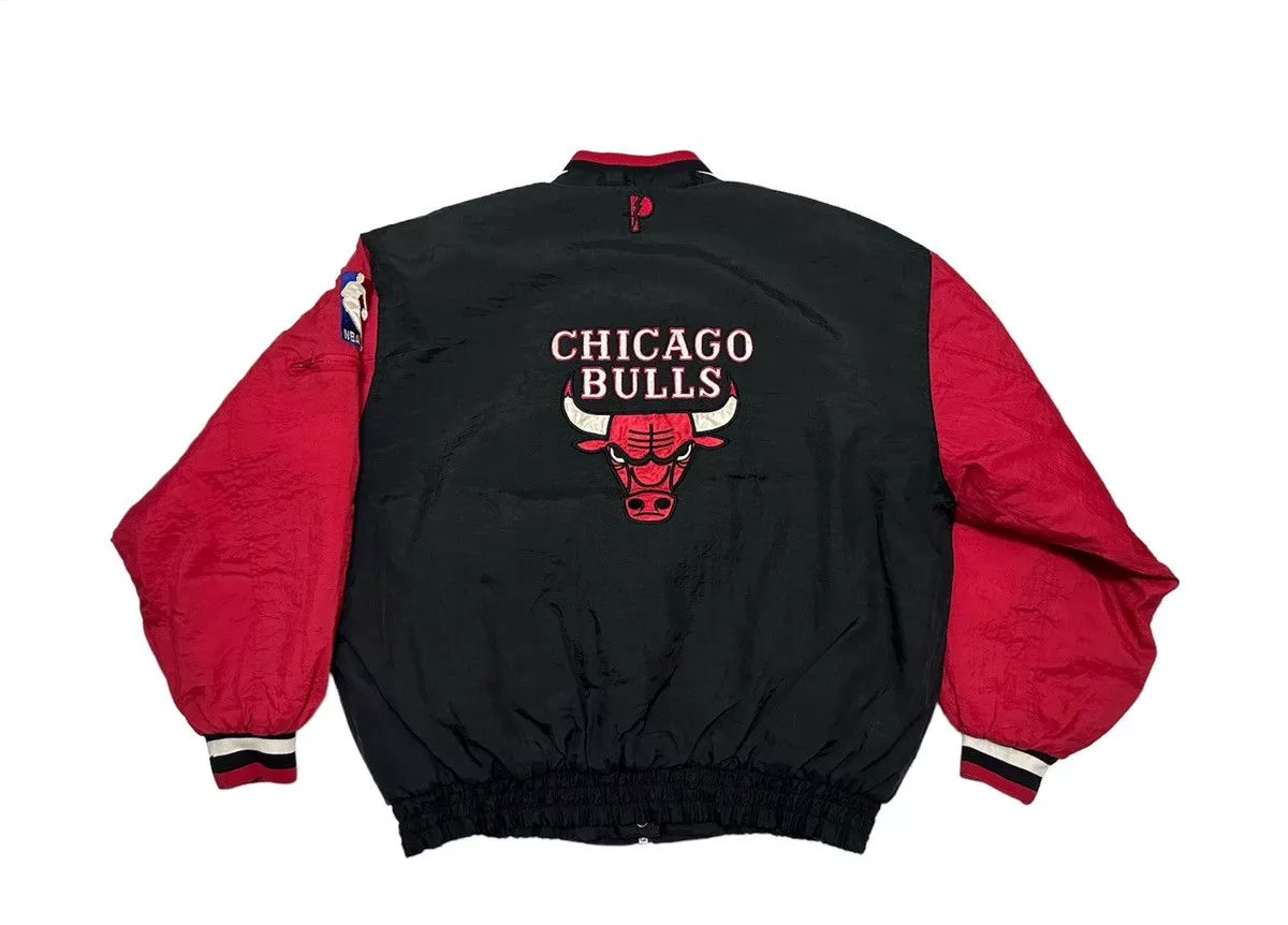 NBA Light Jackets NBA × Pro Player Vintage NBA Chicago bulls Pro player reversible jacket Black