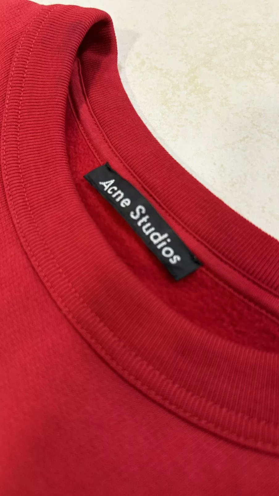 Acne Studios Sweatshirts Hoodies Acne Studios Red Crewneck