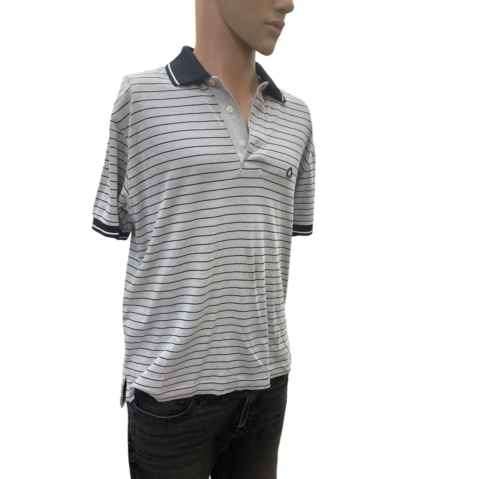 Brooks Brothers Polos Brooks Brothers St Andrews Men's striped polo/golf shirt siz Black