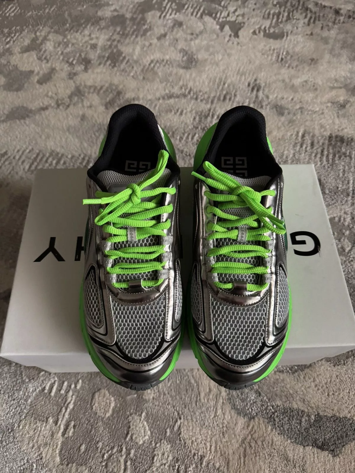 Givenchy Low Top Sneakers Givenchy TK-MX Runner Green/Silver Sneaker