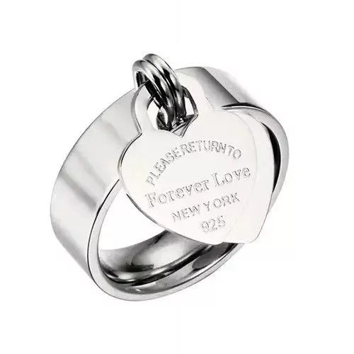 Jewelry Rings Jewelry Sweet Heart Stainless Steel Ring (size 6-10) Silver Streetwear