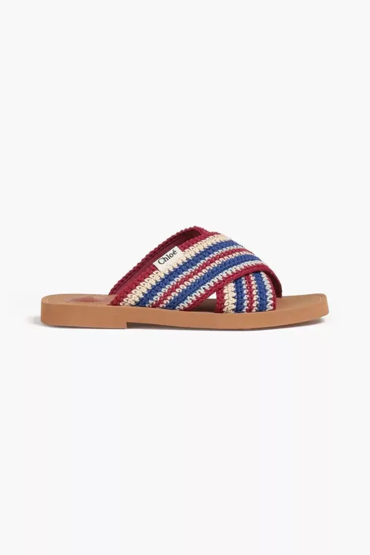 Chloe Slip Ons Chloe o1loc1c0624 CHC22 Woody Slides in Multicolor