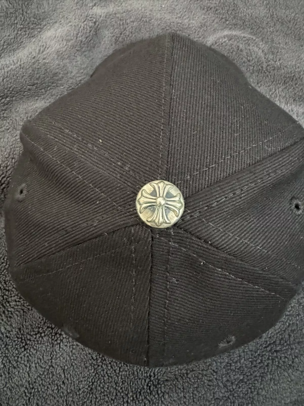 Chrome Hearts Hats Chrome Hearts Black Denim Horseshoe Hat
